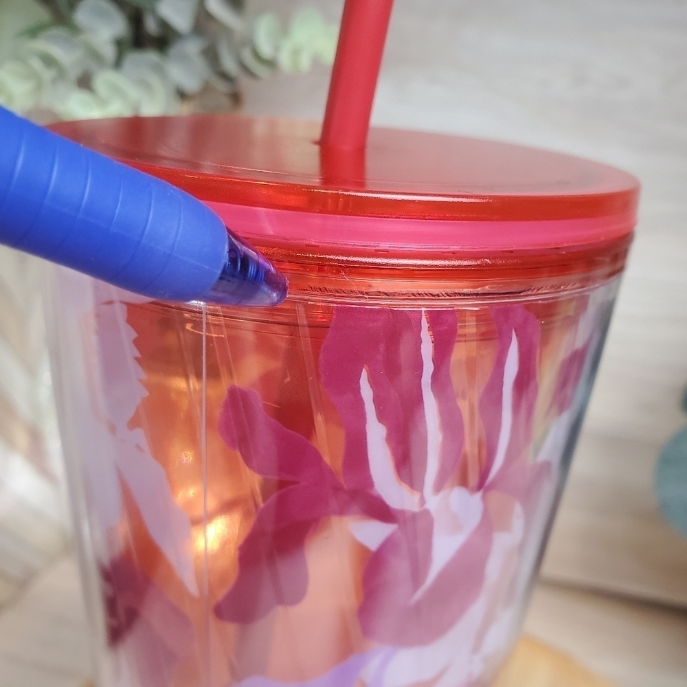 Starbucks Pink Floral Twist Cold Cup 24 oz Venti Limited Edition - Picture 9 of 9
